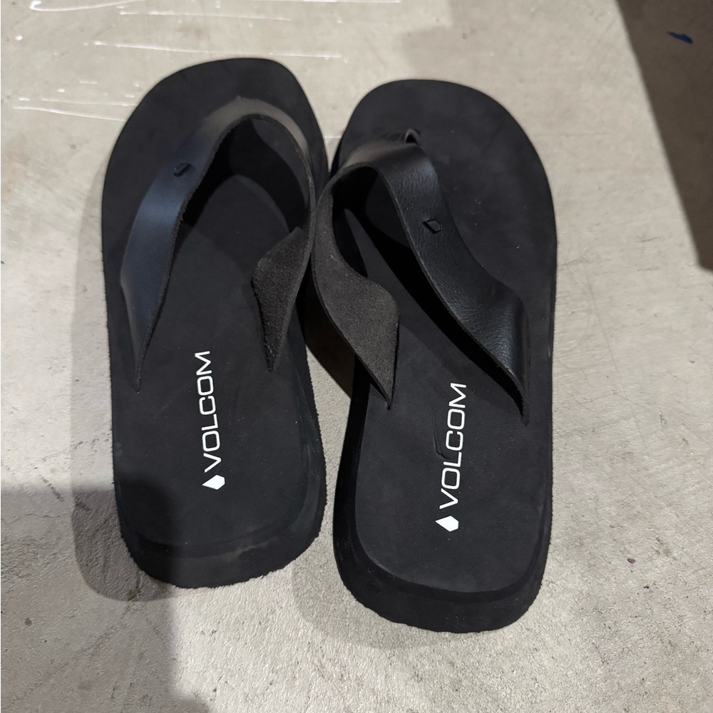 Volcom Black Flip Flops